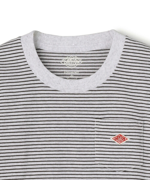DANTON(ダントン)の「KIDS' SHORT SLEEVE POCKET T-SHIRT STRIPE(Tシャツ/カットソー・キッズ・グリーン系その他/ホワイト系その他・135/125/115/105)」の5枚目の写真