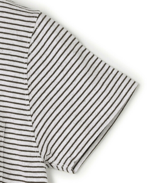 DANTON(ダントン)の「KIDS' SHORT SLEEVE POCKET T-SHIRT STRIPE(Tシャツ/カットソー・キッズ・グリーン系その他/ホワイト系その他・135/125/115/105)」の6枚目の写真