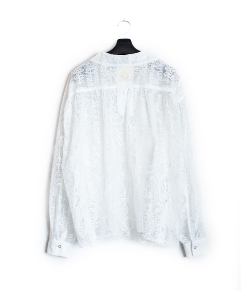 SEVESKIG(セヴシグ)の「SEVESKIG/セブシグ/SHEER SHIRTS_SH-SV-NRS-1005(シャツ/ブラウス・メンズ・ホワイト/ブラック・SMALL/MEDIUM/LARGE/X-LARGE)」の17枚目の写真
