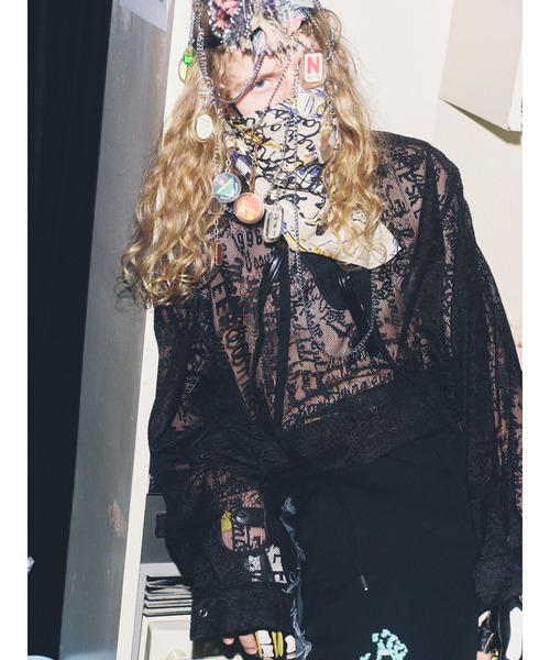 SEVESKIG(セヴシグ)の「SEVESKIG/セブシグ/SHEER SHIRTS_SH-SV-NRS-1005(シャツ/ブラウス・メンズ・ホワイト/ブラック・SMALL/MEDIUM/LARGE/X-LARGE)」の10枚目の写真