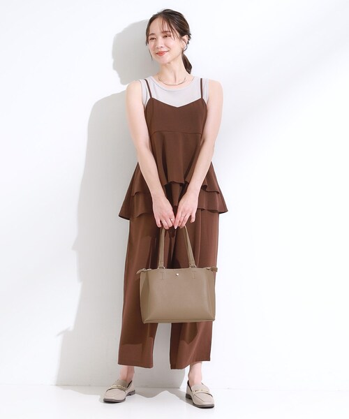 SHOO・LA・RUE（シューラルー）の「【軽量/2WAY】ふわっと軽い ミドルサイズ トートバッグ（トートバッグ・レディース・グレー/ブラウン系その他/ワインレッド/ブラック・00）」の10枚目の写真