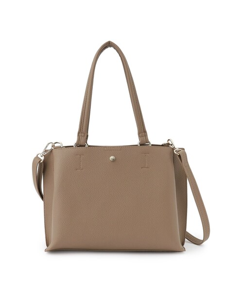 SHOO・LA・RUE（シューラルー）の「【軽量/2WAY】ふわっと軽い ミドルサイズ トートバッグ（トートバッグ・レディース・グレー/ブラウン系その他/ワインレッド/ブラック・00）」の14枚目の写真