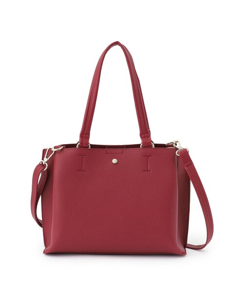 SHOO・LA・RUE（シューラルー）の「【軽量/2WAY】ふわっと軽い ミドルサイズ トートバッグ（トートバッグ・レディース・グレー/ブラウン系その他/ワインレッド/ブラック・00）」の15枚目の写真