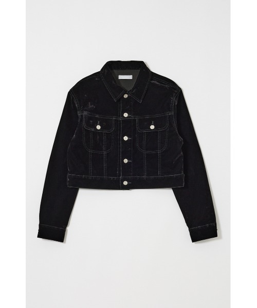 MOUSSY(マウジー)の「【セットアップ対応】VELVET SHORT ジャケット(ブルゾン・レディース・ブラウン/ネイビー/ブラック・FREE)」の4枚目の写真