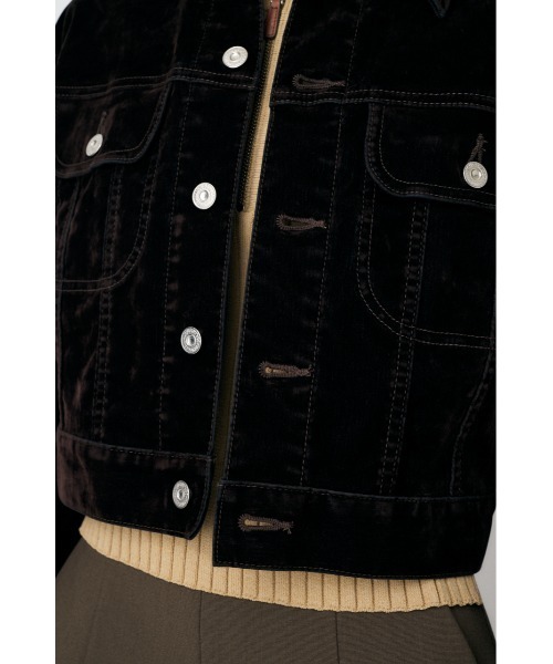 25年AW新作】【セットアップ対応】VELVET SHORT ジャケット（ブルゾン