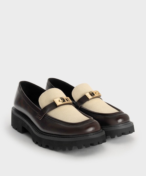 CHARLES & KEITH(チャールズ & キース)の「Lando ランド メタリックアクセントプラットフォームローファー(ローファー・レディース・ブラック系その他7/マルチ/ブラウン系その他7・26.5cm/25.5cm/25cm/24.5cm/23.5cm/23cm/22.5cm)」の8枚目の写真