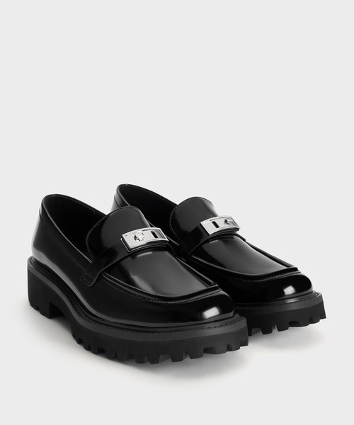 CHARLES & KEITH(チャールズ & キース)の「Lando ランド メタリックアクセントプラットフォームローファー(ローファー・レディース・ブラック系その他7/マルチ/ブラウン系その他7・26.5cm/25.5cm/25cm/24.5cm/23.5cm/23cm/22.5cm)」の12枚目の写真