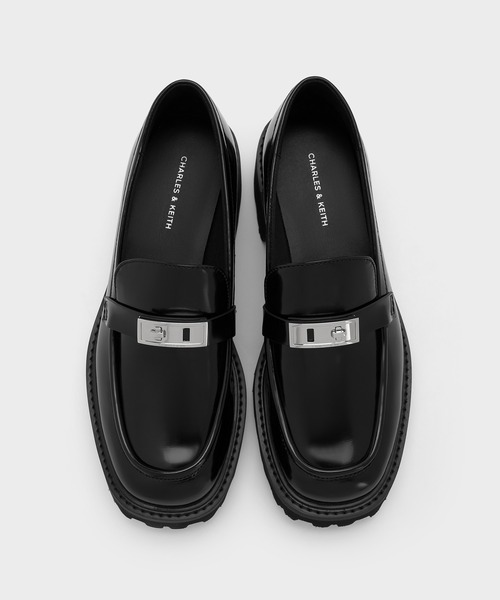 CHARLES & KEITH(チャールズ & キース)の「Lando ランド メタリックアクセントプラットフォームローファー(ローファー・レディース・ブラック系その他7/マルチ/ブラウン系その他7・26.5cm/25.5cm/25cm/24.5cm/23.5cm/23cm/22.5cm)」の5枚目の写真