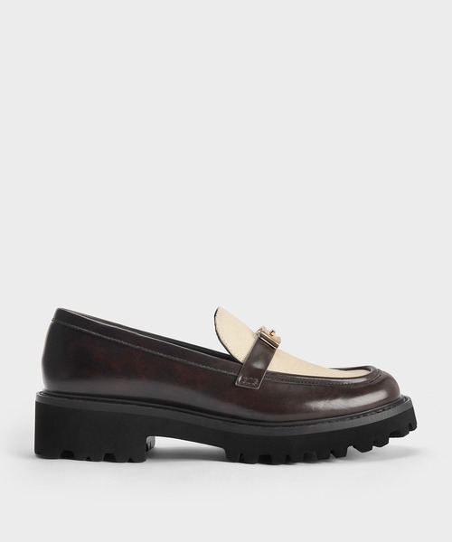 CHARLES & KEITH(チャールズ & キース)の「Lando ランド メタリックアクセントプラットフォームローファー(ローファー・レディース・ブラック系その他7/マルチ/ブラウン系その他7・26.5cm/25.5cm/25cm/24.5cm/23.5cm/23cm/22.5cm)」の14枚目の写真