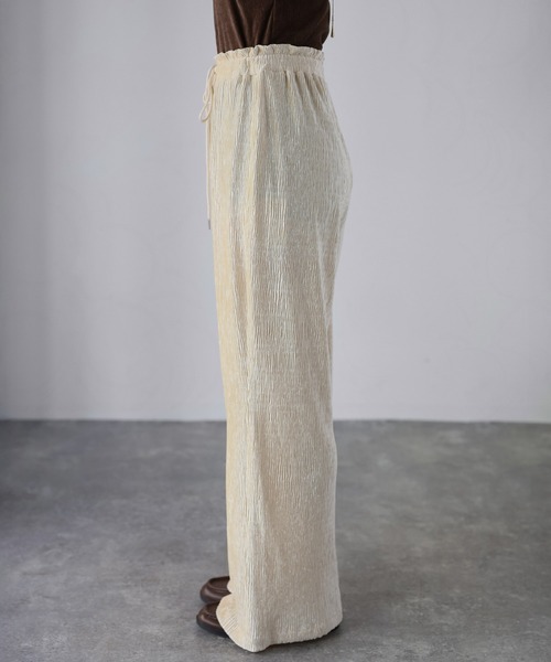 Riberry（リベリー）の「ベロアプリーツウエストシャーリングパンツ（その他パンツ・レディース・チャコールグレー/ブラウン/ベージュ・MEDIUM）」の17枚目の写真