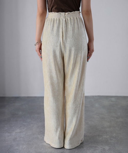 Riberry（リベリー）の「ベロアプリーツウエストシャーリングパンツ（その他パンツ・レディース・チャコールグレー/ブラウン/ベージュ・MEDIUM）」の18枚目の写真