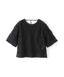 【再入荷】【オケージョン/デイリー】洗えるレースブラウスT <追加生産>