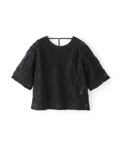 BIANCA(ビアンカ)の「【再入荷】【オケージョン/デイリー】洗えるレースブラウスT <追加生産>(シャツ/ブラウス・レディース・ブラック/ホワイト・38)」の2枚目の写真