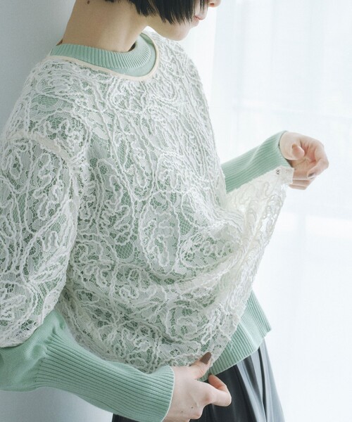 BIANCA(ビアンカ)の「【再入荷】【オケージョン/デイリー】洗えるレースブラウスT <追加生産>(シャツ/ブラウス・レディース・ブラック/ホワイト・38)」の4枚目の写真