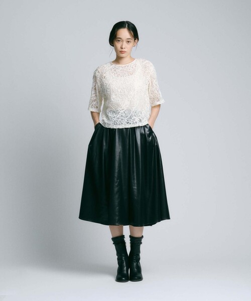 BIANCA(ビアンカ)の「【再入荷】【オケージョン/デイリー】洗えるレースブラウスT <追加生産>(シャツ/ブラウス・レディース・ブラック/ホワイト・38)」の9枚目の写真
