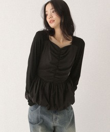 Heather | ギャザーバルーンカットソー　587547(Tシャツ/カットソー)