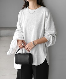 クルーネックロング長袖Tシャツ