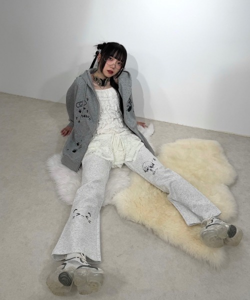 Nerd out XU】neko!! zip hoodie / 【ナードアウトエックスユー