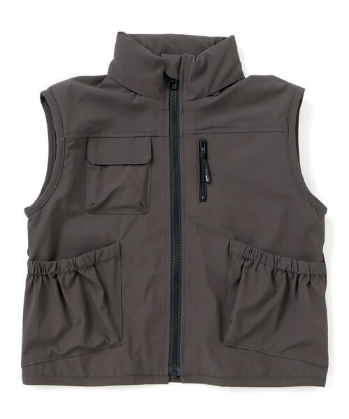 WASK(ワスク)の「袖取り外しワークポケットジャケット(100~160cm)(ナイロンジャケット・キッズ・ブラック/ベージュ・140cm/160cm/150cm/130cm)」の8枚目の写真