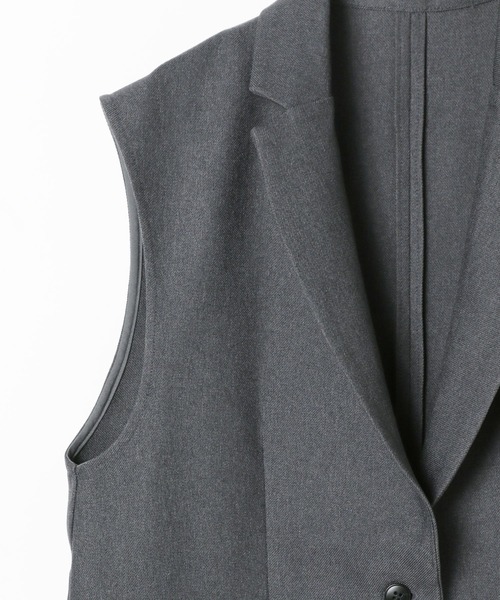 LEPSIM（レプシィム）の「テーラードベストAW　581654（ベスト・レディース・キャメル/ブラック/チャコールグレー・FREE）」の7枚目の写真