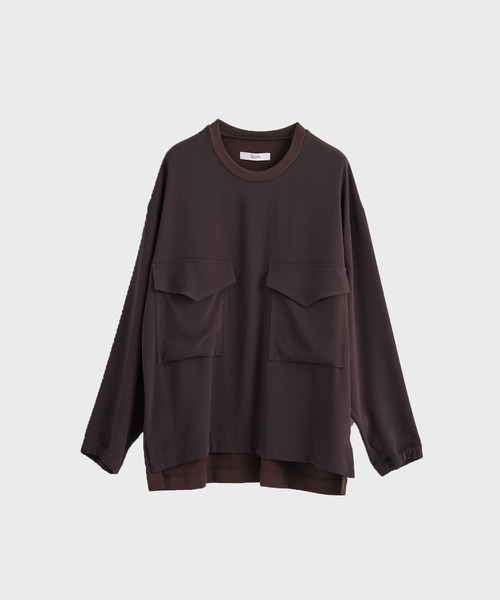 UJOH(ウジョー)の「【UJOH HOMME / ウジョーオム】Pocket Long Sleeve Pullover(Tシャツ/カットソー・メンズ・ブラック/ブラウン・4/5)」の1枚目の写真