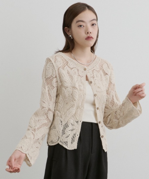 アンティーク　テープレースカーディガン アンティーク テープレースカーディガン