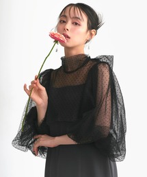 RUIRUE BOUTIQUE（ルイルエブティック）の「オケージョンドレス 結婚式 ストレッチ ｜ シアー ドット Iライン ワンピース ドレス ｜ 二次会 披露宴 美脚 オケージョンワンピース お呼ばれ パーティードレス（ドレス・レディース）」
