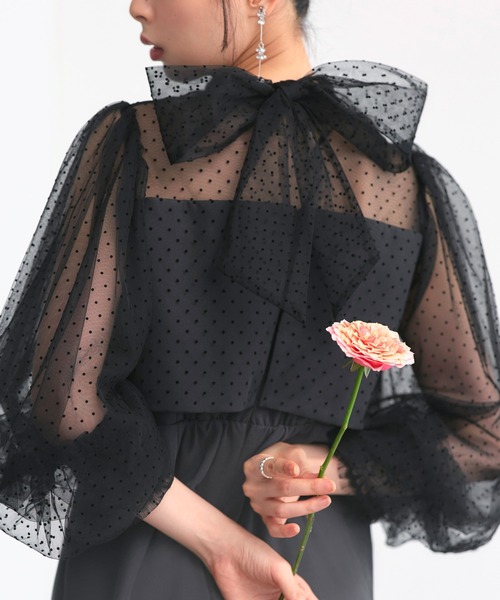 RUIRUE BOUTIQUE(ルイルエブティック)の「オケージョンドレス 結婚式 ストレッチ | シアー ドット Iライン ワンピース ドレス | 二次会 披露宴 美脚 オケージョンワンピース お呼ばれ パーティードレス(ドレス・レディース・チャコールグレー×ブラック/ブラック系1/ブラック×グレー・S/M/L/LL)」の18枚目の写真