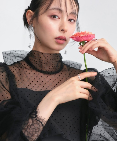 RUIRUE BOUTIQUE(ルイルエブティック)の「オケージョンドレス 結婚式 ストレッチ | シアー ドット Iライン ワンピース ドレス | 二次会 披露宴 美脚 オケージョンワンピース お呼ばれ パーティードレス(ドレス・レディース・チャコールグレー×ブラック/ブラック系1/ブラック×グレー・S/M/L/LL)」の20枚目の写真