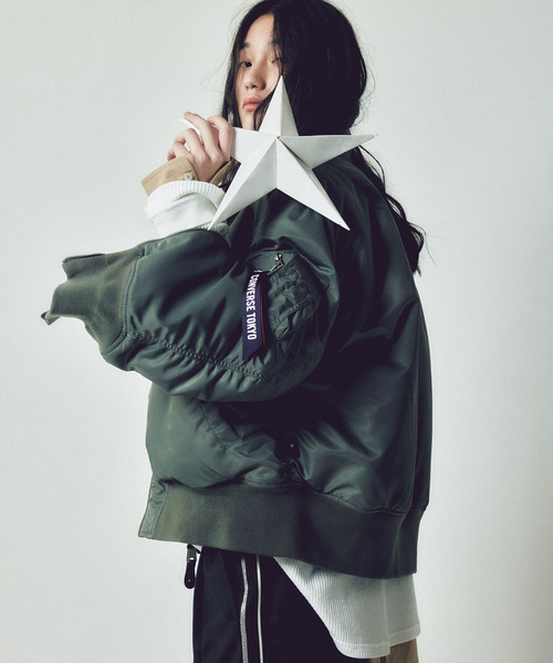 CONVERSE TOKYO × ALPHA INDUSTRIES】REVERSIBLE MA-1 BOMBER JACKET