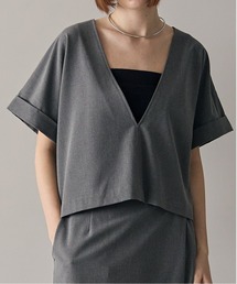 for/c（フォーシー）の「きれいめはっ水レイヤードトップス【サスティナブル】（Tシャツ/カットソー）」