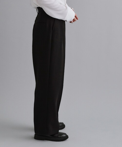es】タックワイドストレートパンツ【洗濯機OK/防シワ/UVケア/接触冷感