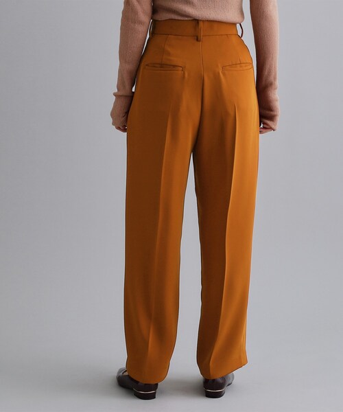 OPAQUE.CLIP（オペークドットクリップ）の「【es】タックワイドストレートパンツ【洗濯機OK/防シワ/UVケア/接触冷感/吸水速乾】（その他パンツ・レディース・ダークブラウン/ブラック・40/38/36）」の7枚目の写真