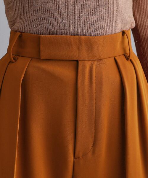 OPAQUE.CLIP（オペークドットクリップ）の「【es】タックワイドストレートパンツ【洗濯機OK/防シワ/UVケア/接触冷感/吸水速乾】（その他パンツ・レディース・ダークブラウン/ブラック・40/38/36）」の14枚目の写真