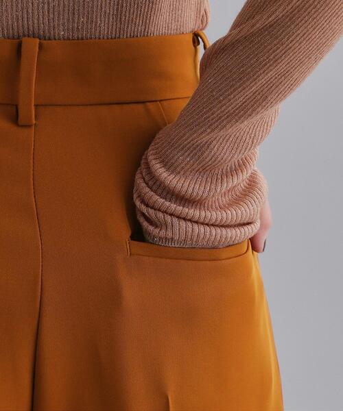 es】タックワイドストレートパンツ【洗濯機OK/防シワ/UVケア/接触冷感