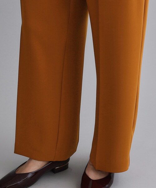 OPAQUE.CLIP（オペークドットクリップ）の「【es】タックワイドストレートパンツ【洗濯機OK/防シワ/UVケア/接触冷感/吸水速乾】（その他パンツ・レディース・ダークブラウン/ブラック・40/38/36）」の17枚目の写真