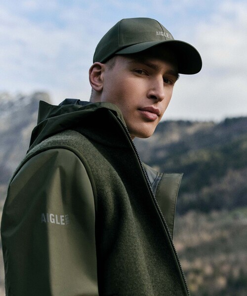 AIGLE（エーグル）の「防水 防風 通気 GORE-TEX ゴアテックス ロゴキャップ（キャップ・レディース・アイボリー/モスグリーン/ブラック・S/M/L）」の3枚目の写真