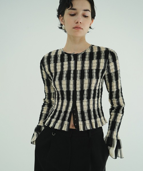 トップス clane SHIRRING DESIGN BLOUSE SHIRRING DESIGN BLOUSE｜TOPS(トップス)｜CLANE OFFICIAL