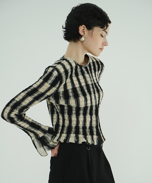 SHIRRING DESIGN BLOUSE（シャツ/ブラウス）｜CLANE（クラネ）の