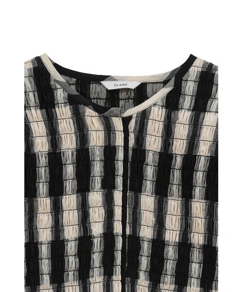 新品【CLANE】SHIRRING DESIGN BLOUSE サイズ2 CLANE ブラウス シャツ SHIRRING DESIGN BLOUSE レディース