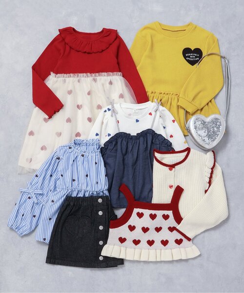 apres les cours(アプレレクール)の「【リンク/ジュニア対応】衿フリルチュールドッキングワンピース(ワンピース・キッズ・その他2/ネイビー/レッド・80/90/100/110/120/130/140)」の8枚目の写真