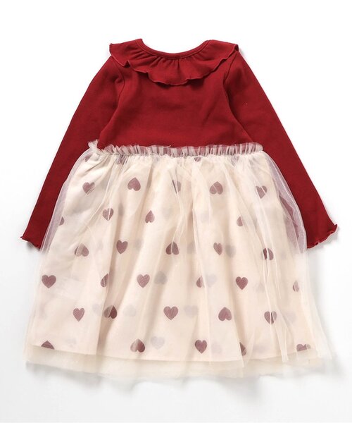 apres les cours(アプレレクール)の「【リンク/ジュニア対応】衿フリルチュールドッキングワンピース(ワンピース・キッズ・その他2/ネイビー/レッド・80/90/100/110/120/130/140)」の13枚目の写真