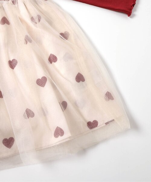 apres les cours(アプレレクール)の「【リンク/ジュニア対応】衿フリルチュールドッキングワンピース(ワンピース・キッズ・その他2/ネイビー/レッド・80/90/100/110/120/130/140)」の17枚目の写真