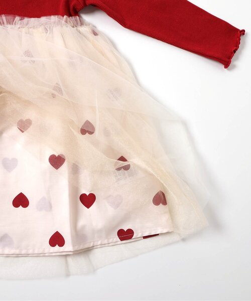 apres les cours(アプレレクール)の「【リンク/ジュニア対応】衿フリルチュールドッキングワンピース(ワンピース・キッズ・その他2/ネイビー/レッド・80/90/100/110/120/130/140)」の18枚目の写真