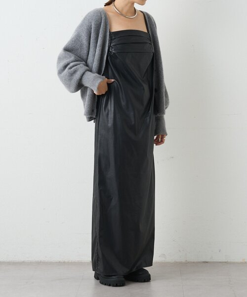 SHENERY（シーナリー）の「レザーキャミワンピース（ワンピース・レディース・ブラック・36/38）」の12枚目の写真