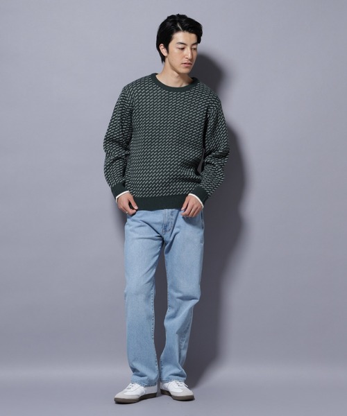 NANO universe(ナノユニバース)の「バーズアイニット(ニット/セーター・メンズ・ブラック/ネイビー/グリーン/ホワイト・XL/L/M/S)」の15枚目の写真