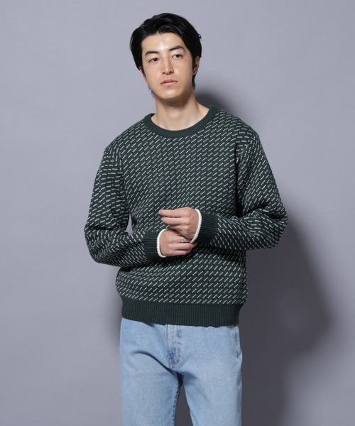 NANO universe(ナノユニバース)の「バーズアイニット(ニット/セーター・メンズ・ブラック/ネイビー/グリーン/ホワイト・XL/L/M/S)」の13枚目の写真