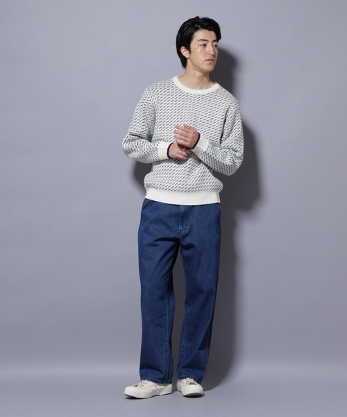 NANO universe(ナノユニバース)の「バーズアイニット(ニット/セーター・メンズ・ブラック/ネイビー/グリーン/ホワイト・XL/L/M/S)」の9枚目の写真