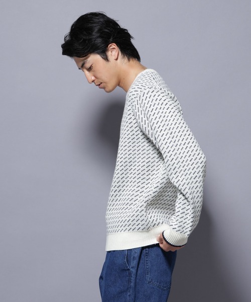 NANO universe(ナノユニバース)の「バーズアイニット(ニット/セーター・メンズ・ブラック/ネイビー/グリーン/ホワイト・XL/L/M/S)」の6枚目の写真