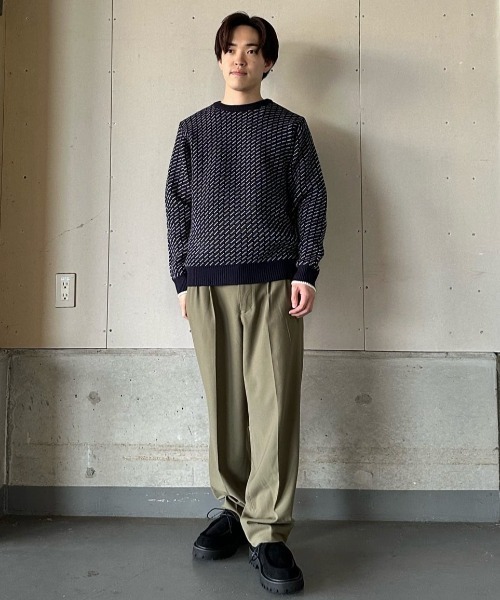 NANO universe(ナノユニバース)の「バーズアイニット(ニット/セーター・メンズ・ブラック/ネイビー/グリーン/ホワイト・XL/L/M/S)」の5枚目の写真